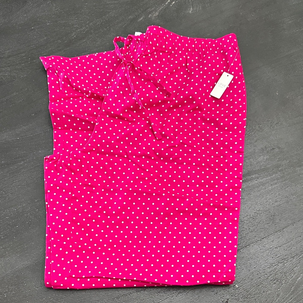 GAP Pink Polka Dot Pajama Pants